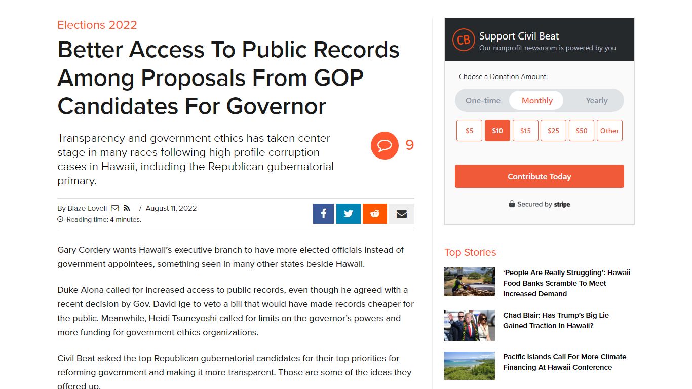 Better Access To Public Records Among Proposals From GOP Candidates For ...